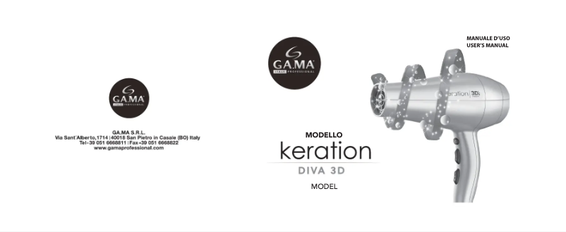 Image de la première page du manuel de l'appareil Keration DIVA 3D