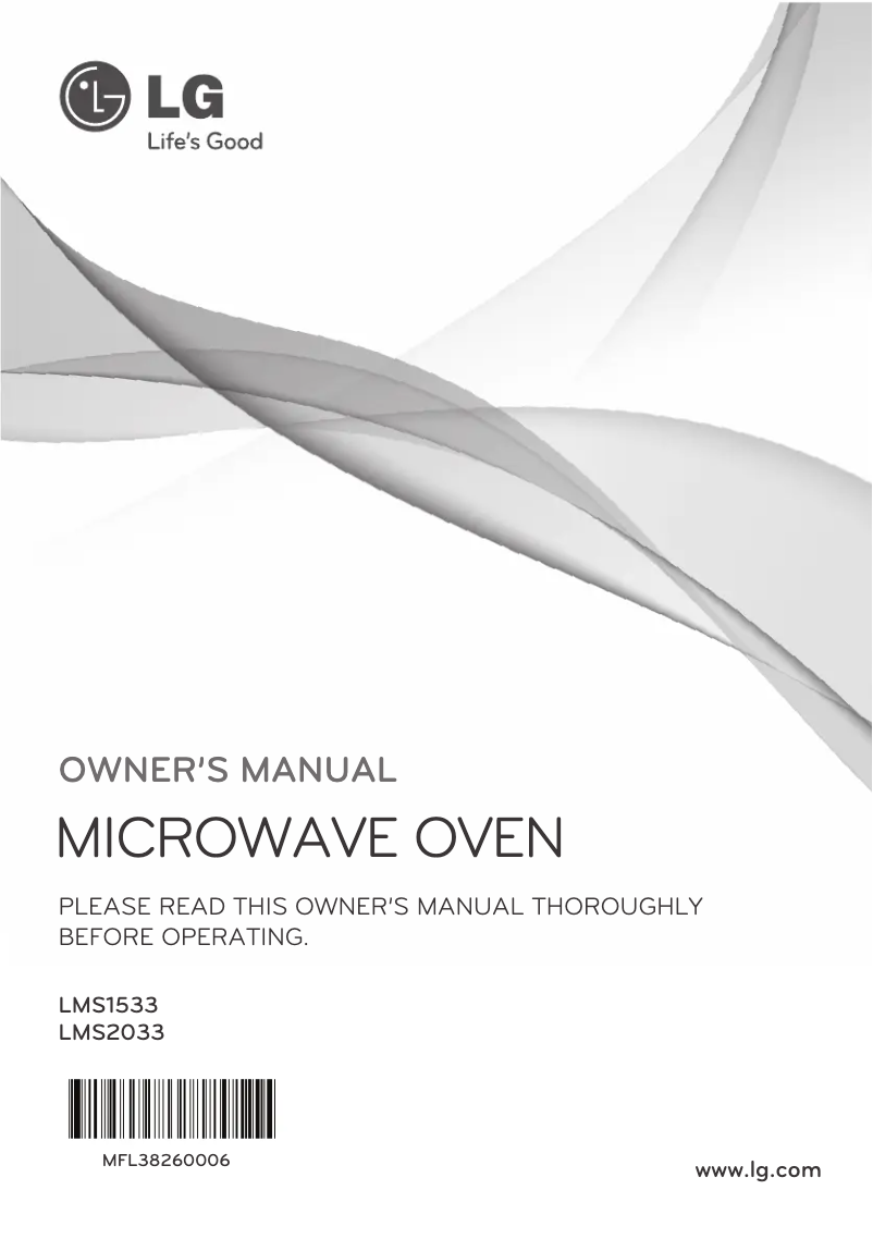 Page 1 de la notice Manuel utilisateur LG LMS1533ST
