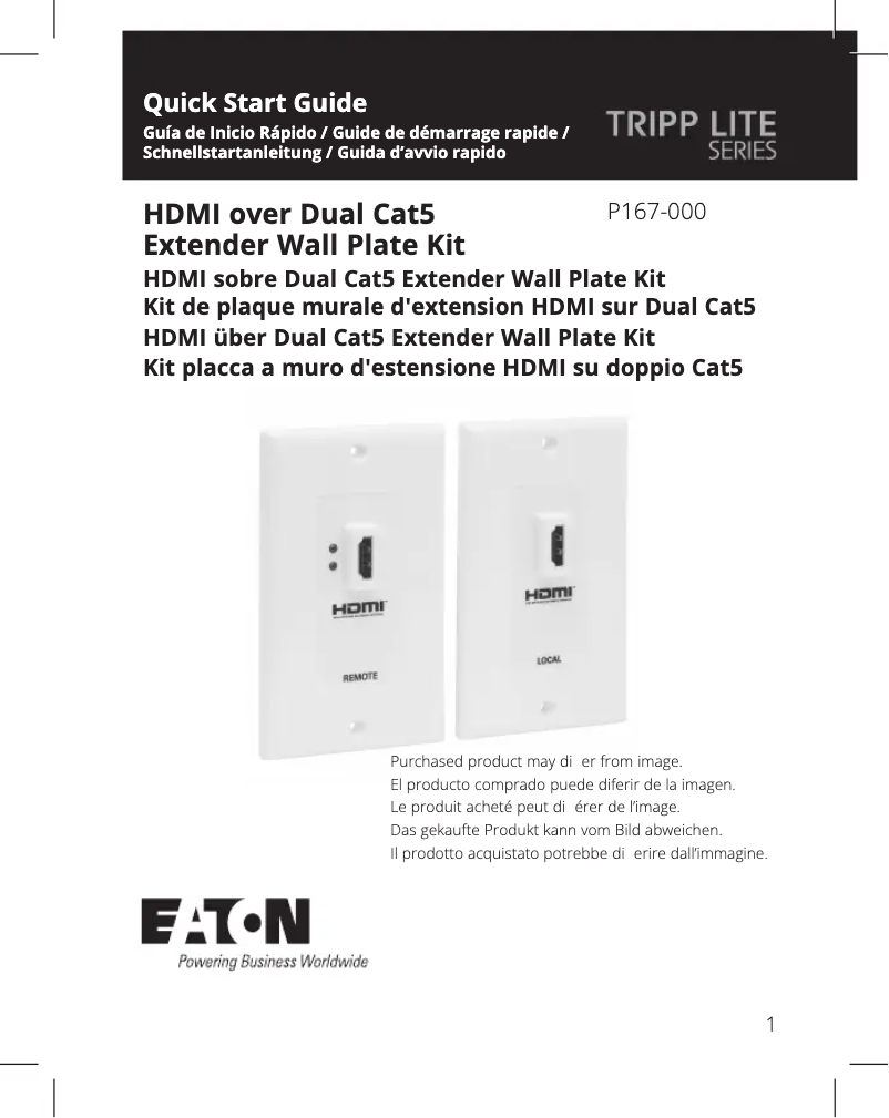 Page n°1 - Manuel utilisateur Tripp Lite P167-000