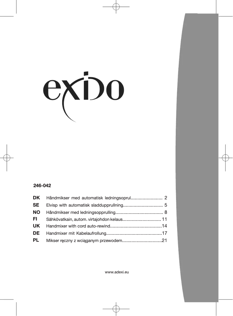 Image de la première page du manuel de l'appareil 246-042