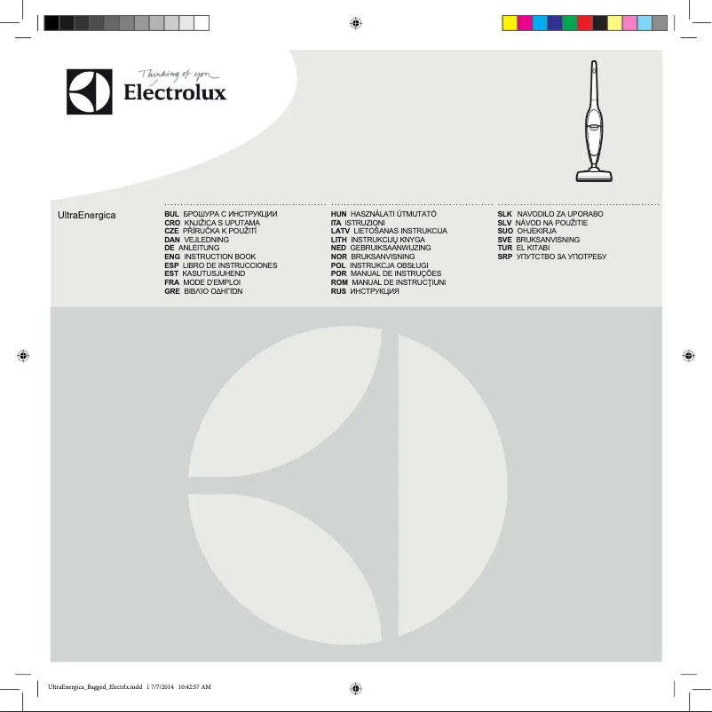 Page n°1 - Manuel utilisateur Electrolux ZS330