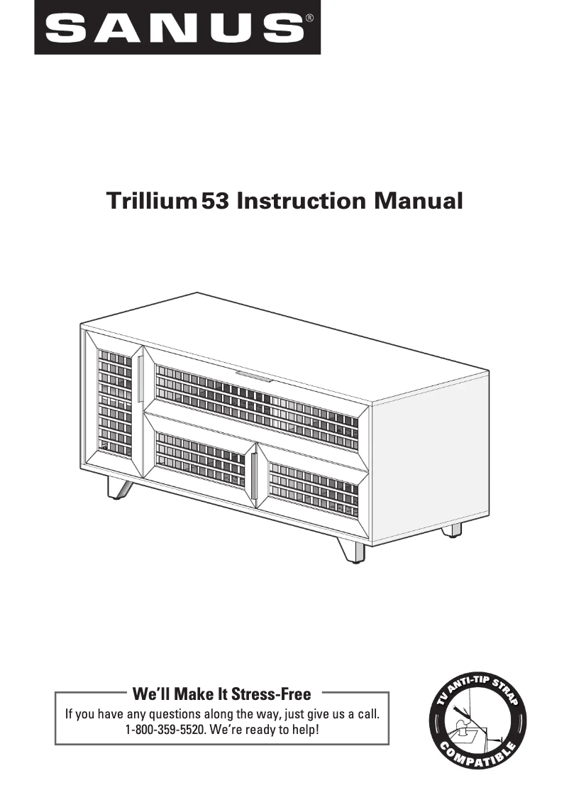 Page 1 de la notice Manuel utilisateur Sanus Trillium 53