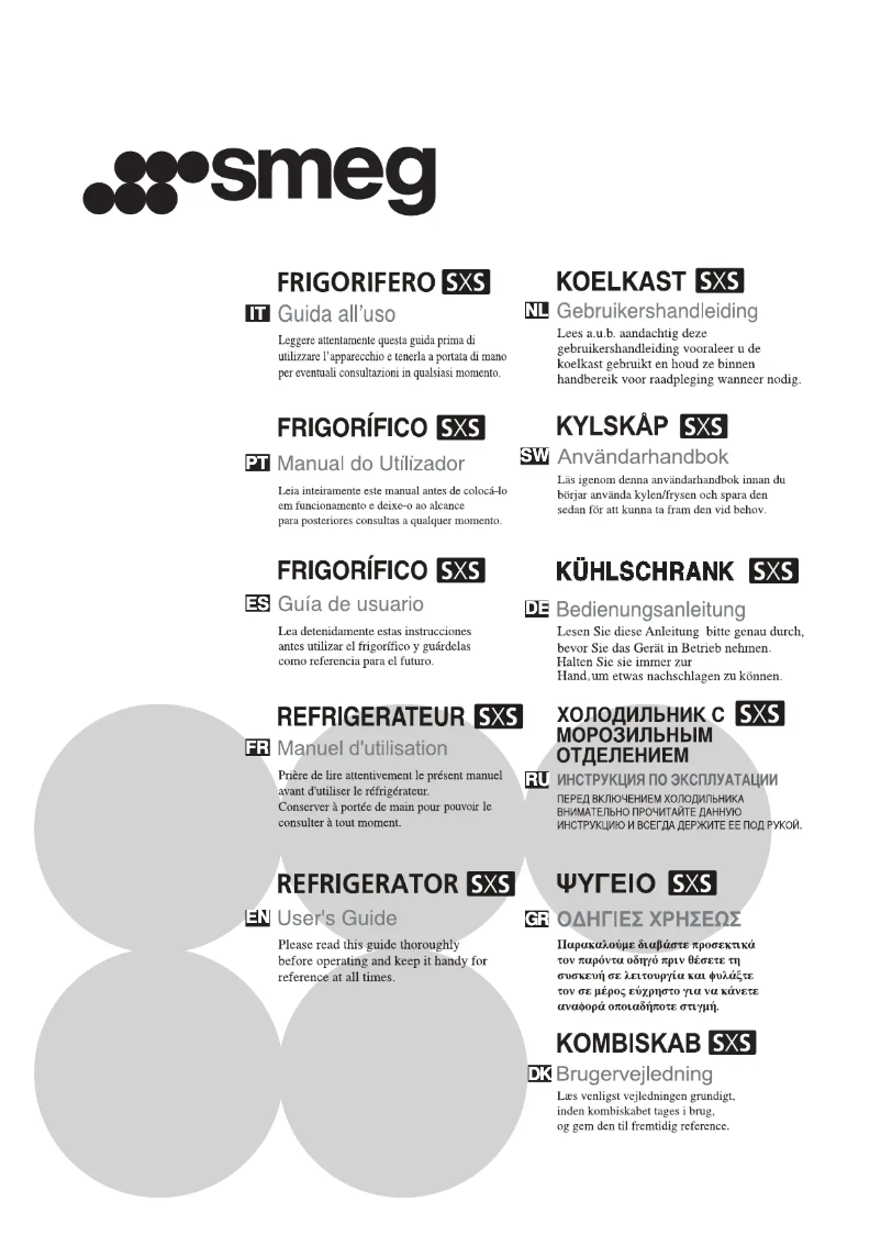 Page 1 de la notice Manuel utilisateur Smeg FA55PCIL3