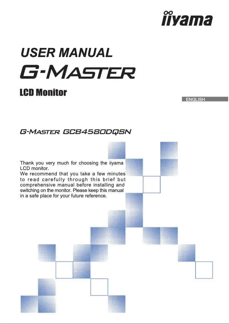 Image de la première page du manuel de l'appareil G-Master GCB4580DQSN