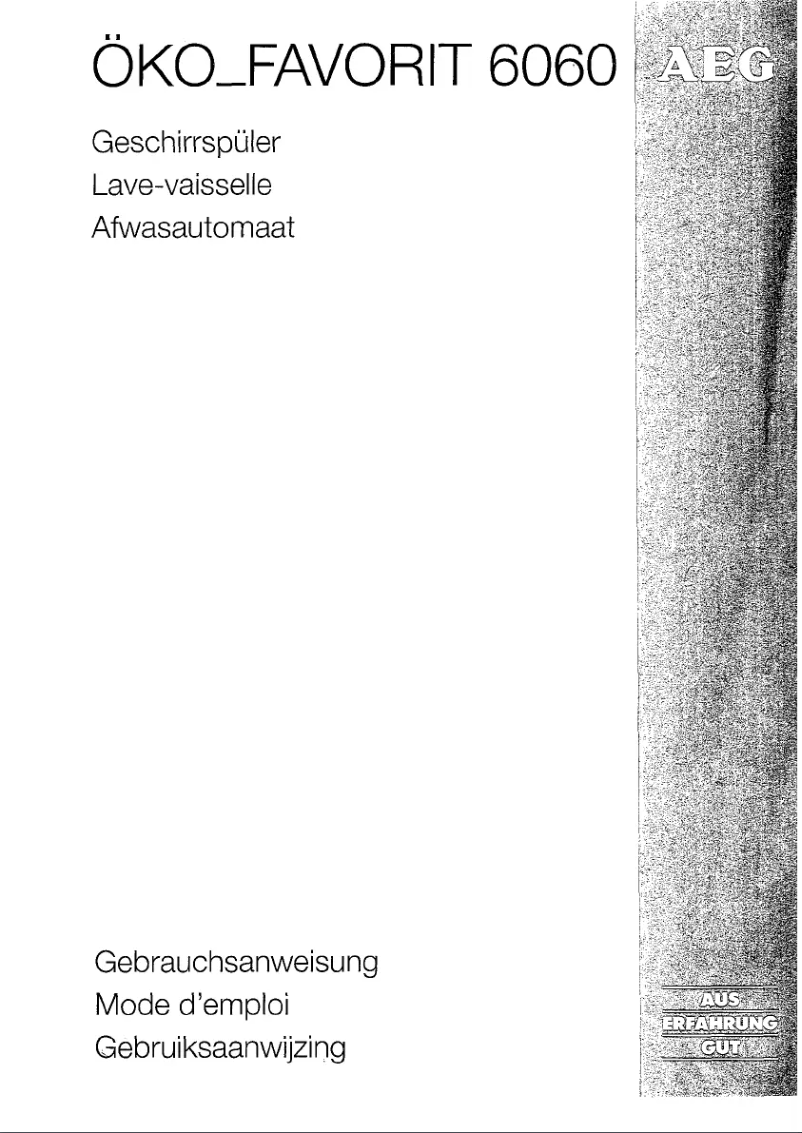 Page 1 de la notice Manuel utilisateur AEG-Electrolux Favorit 6060