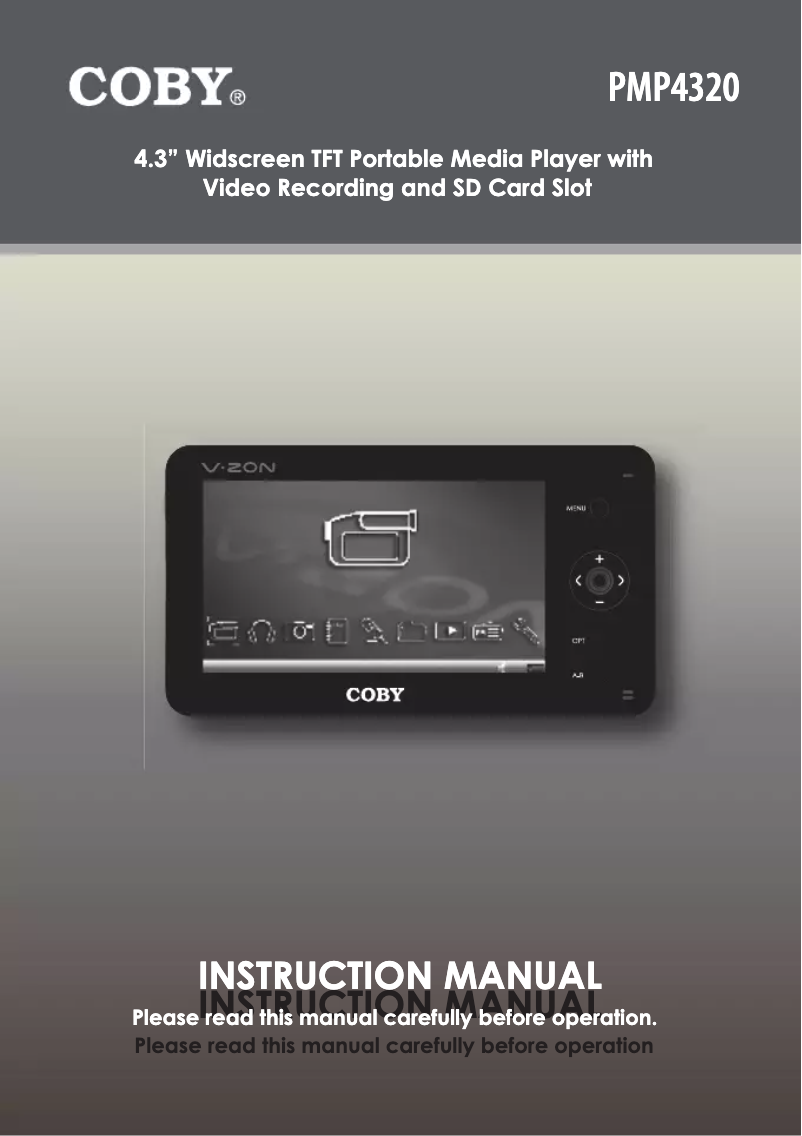Image de la première page du manuel de l'appareil PMP4320