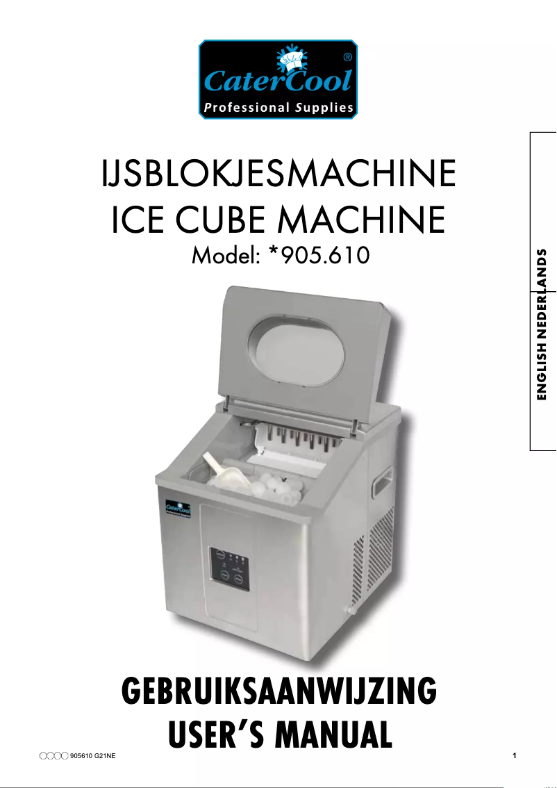 Page n°1 - Manuel utilisateur CaterCool 905610