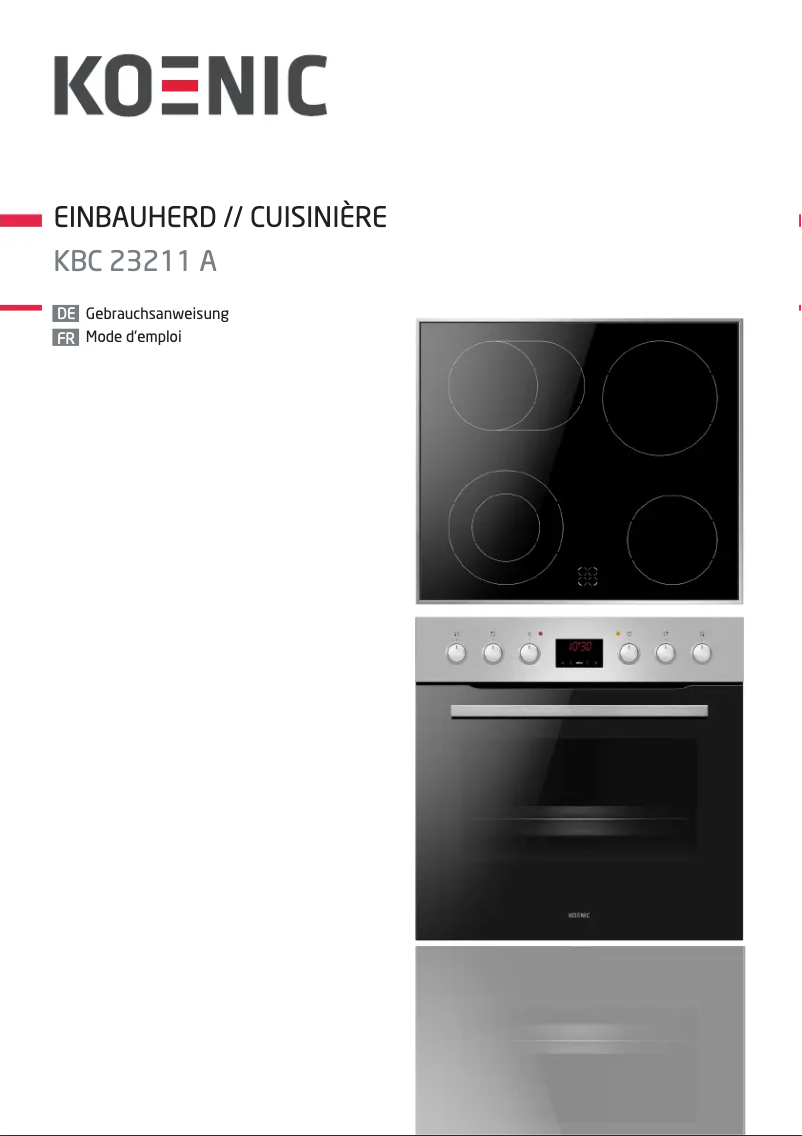 Image de la première page du manuel de l'appareil KBC 23211 A
