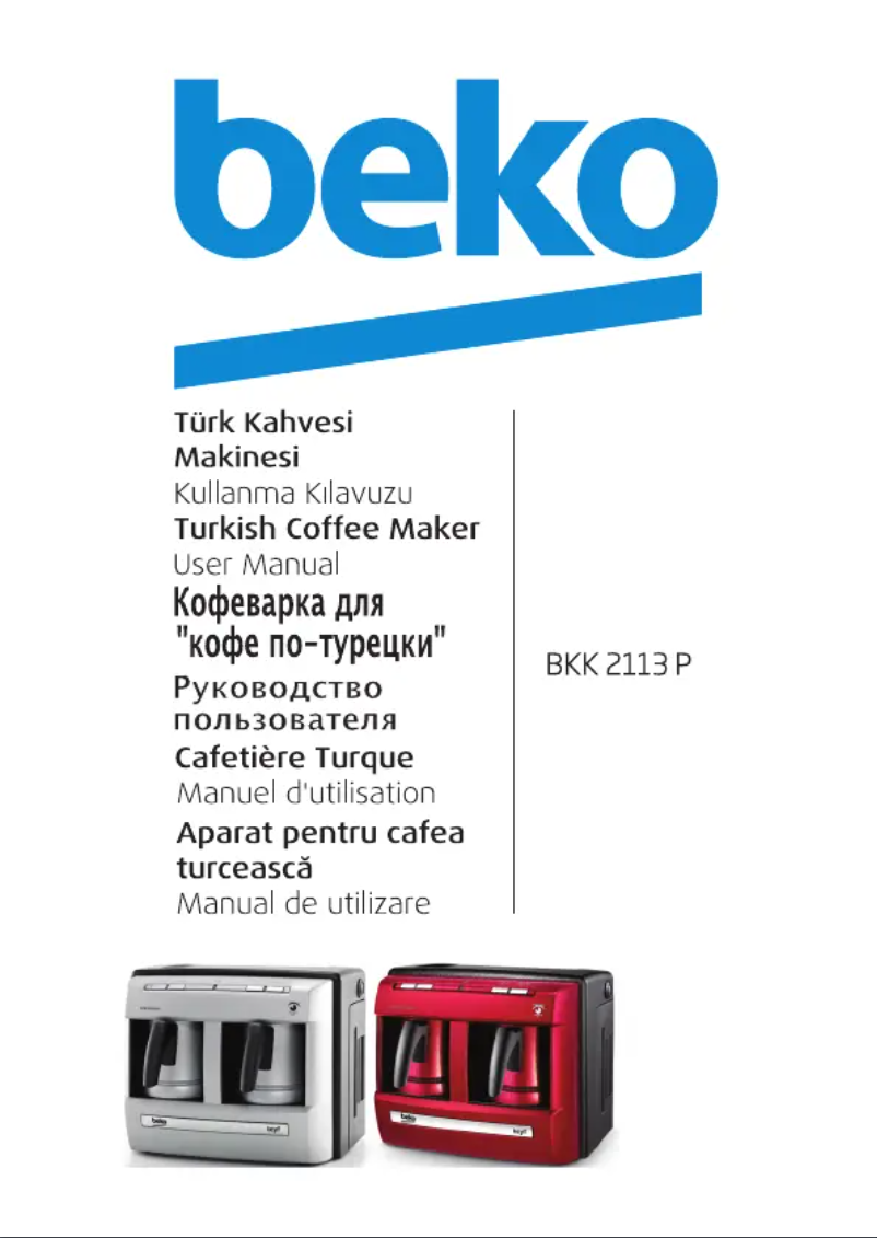 Page n°1 - Manuel utilisateur Beko BKK 2113 P