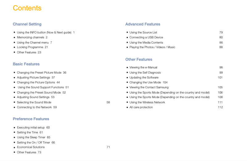 Page 1 de la notice Manuel utilisateur Samsung UE49M5000AK