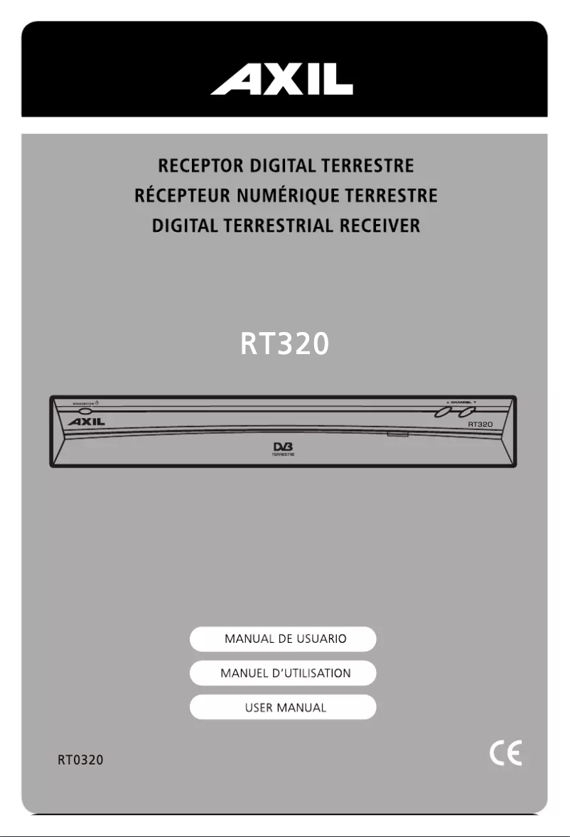 Page n°1 - Manuel utilisateur Engel Axil RT0320