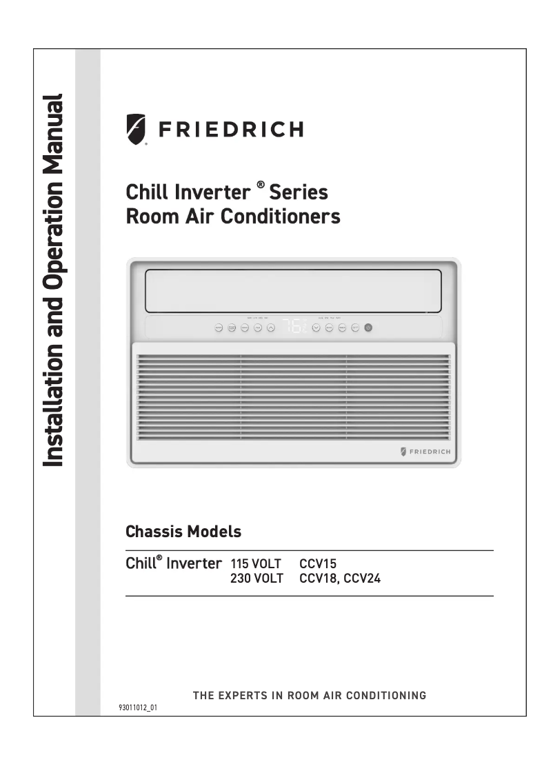 Page n°1 - Manuel utilisateur Friedrich Chill Premier Inverter CCV10A10A