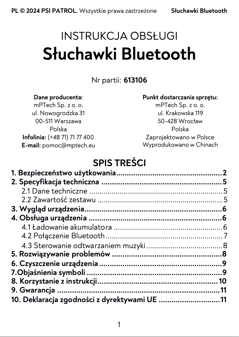 Page 1 de la notice Manuel utilisateur Huslog EMX-010146