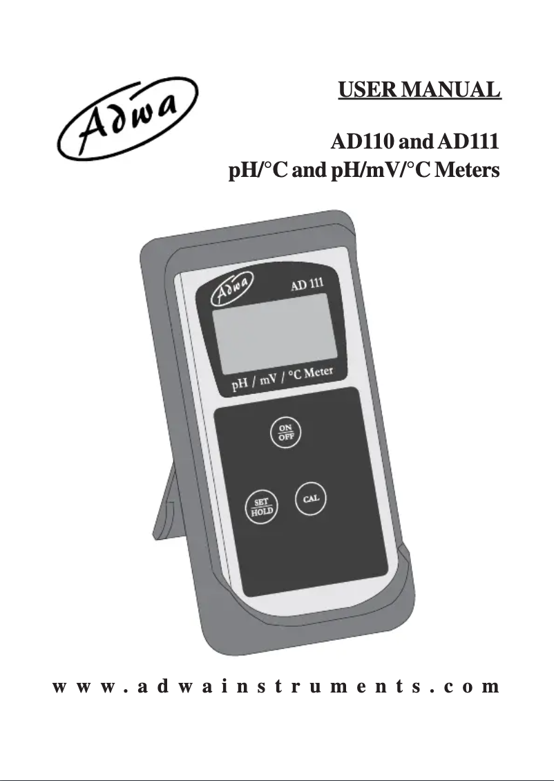 Page n°1 - Manuel utilisateur Adwa AD110