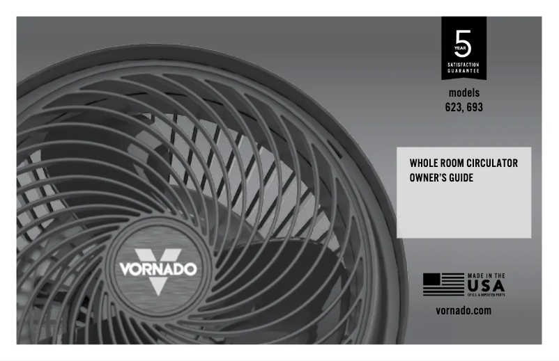 Page n°1 - Manuel utilisateur Vornado 623