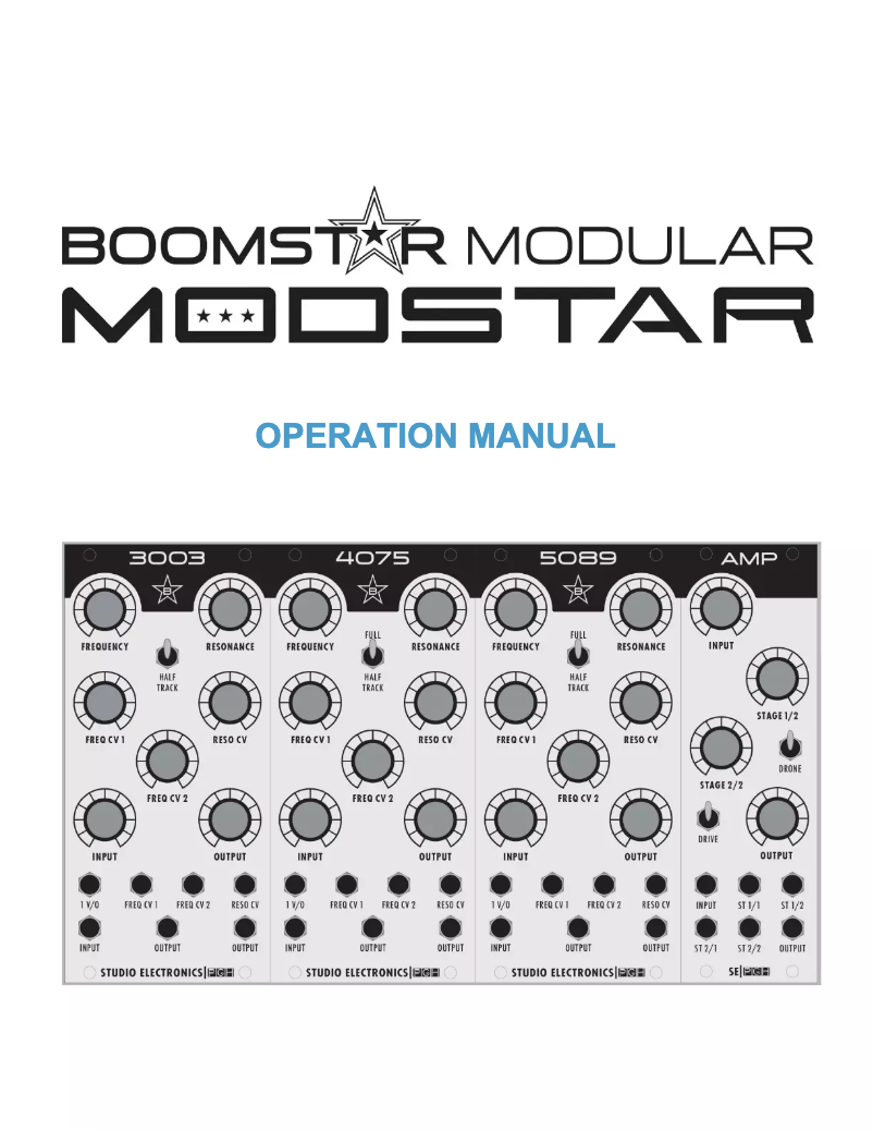 Image de la première page du manuel de l'appareil Boomstar Modular VCA2