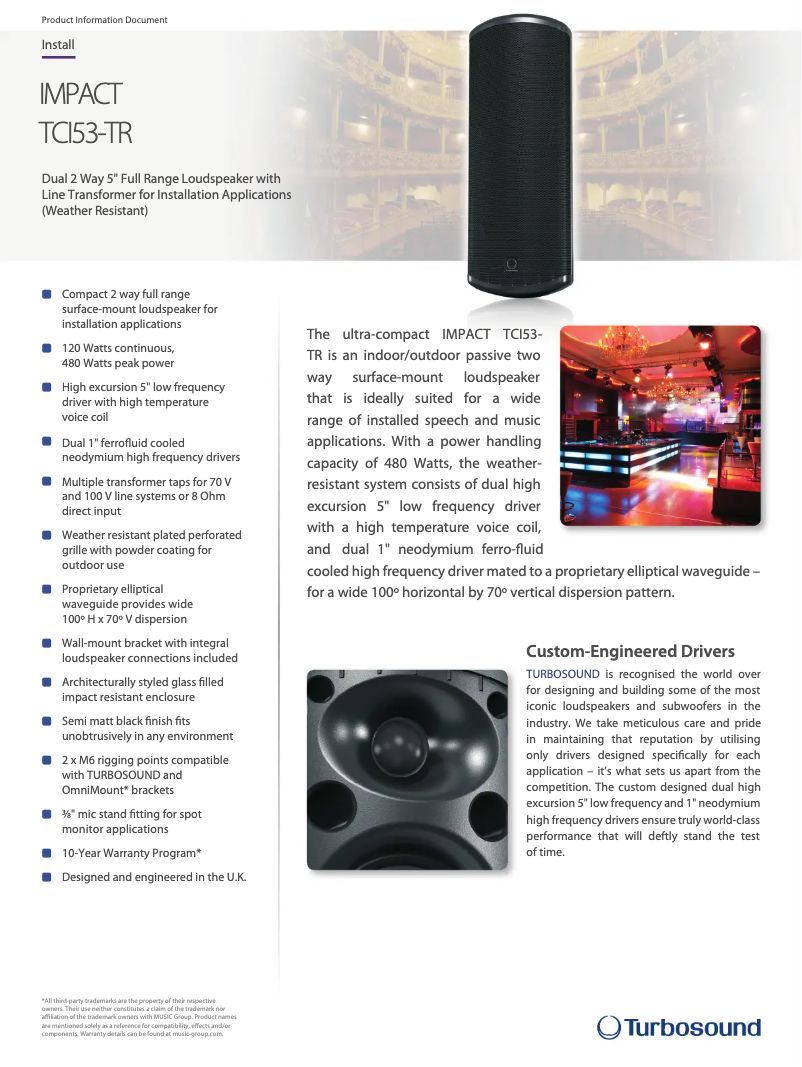 Image de la première page du manuel de l'appareil Impact TCI53-TR