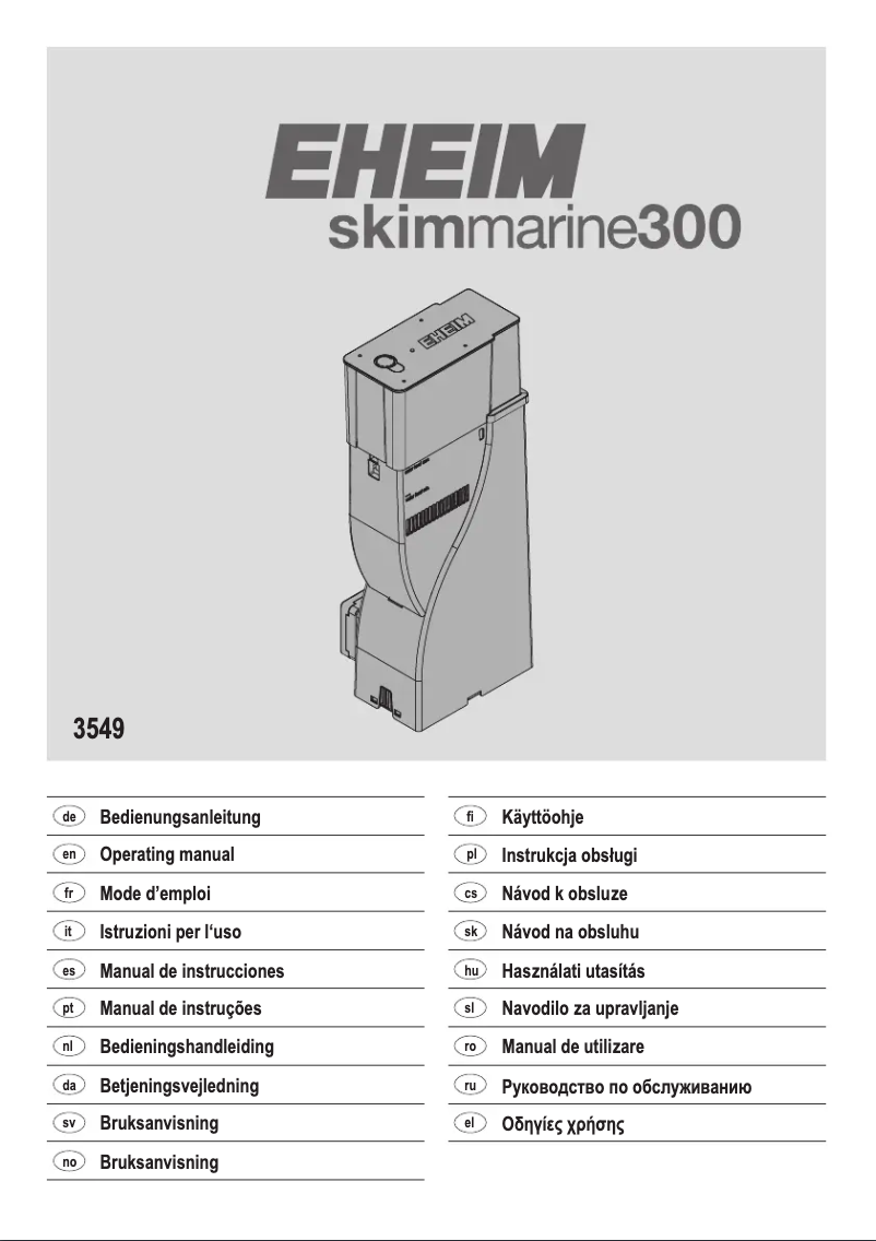 Page n°1 - Manuel utilisateur Eheim skimmarine 300