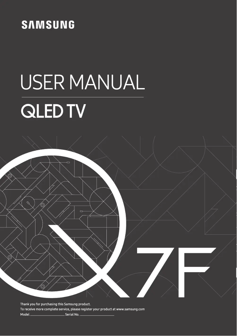 Page n°1 - Manuel utilisateur Samsung GQ65Q7FNGTXZG
