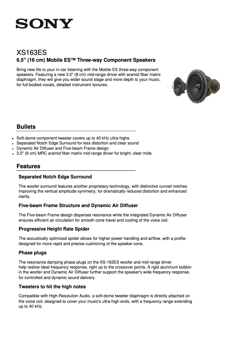 Image de la première page du manuel de l'appareil XS-163ES