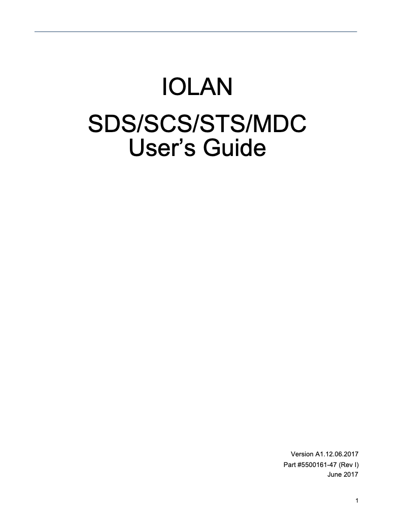 Image de la première page du manuel de l'appareil IOLAN STS4P