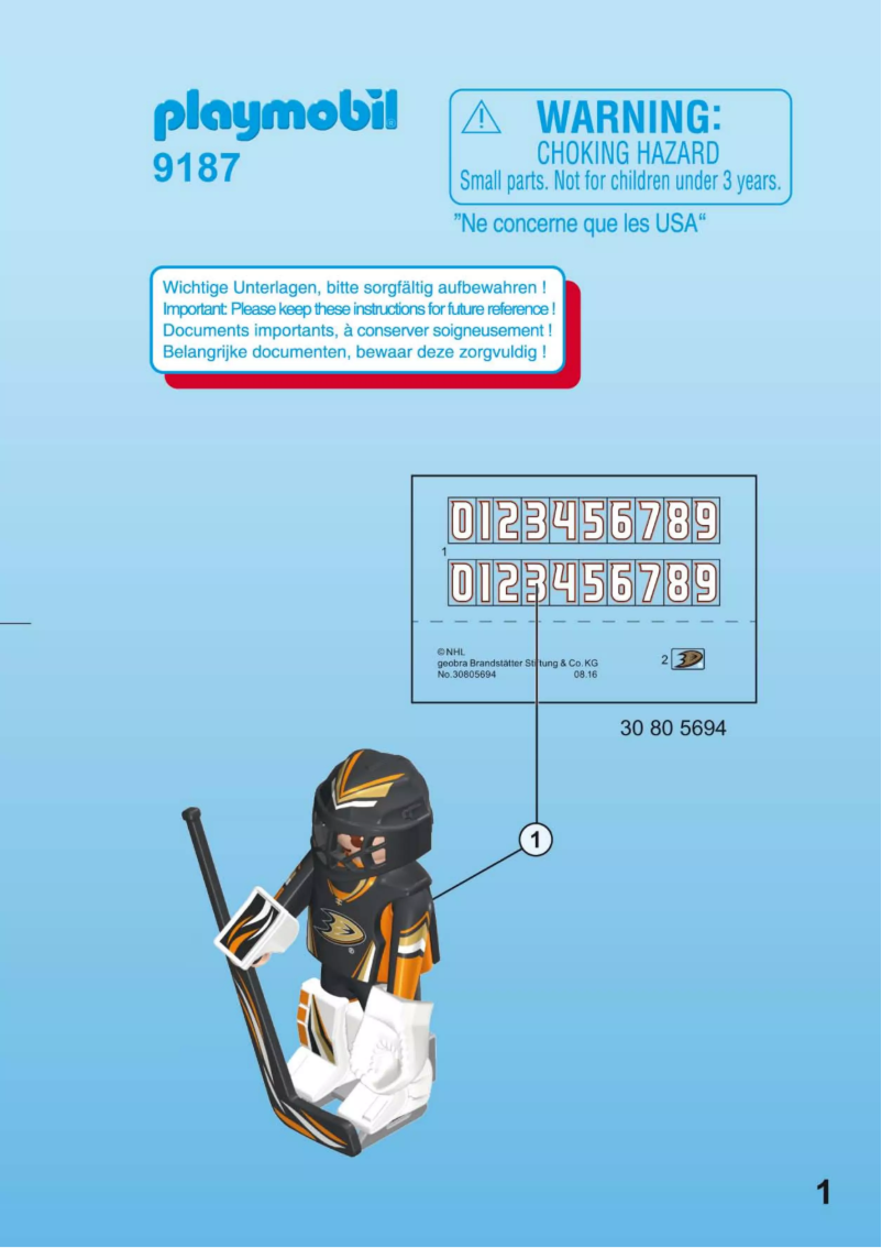 Page n°1 - Manuel utilisateur Playmobil 9187