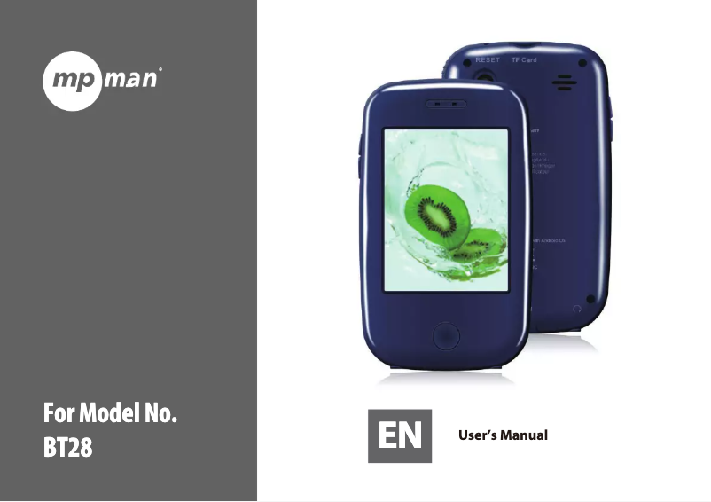 Image de la première page du manuel de l'appareil BT28