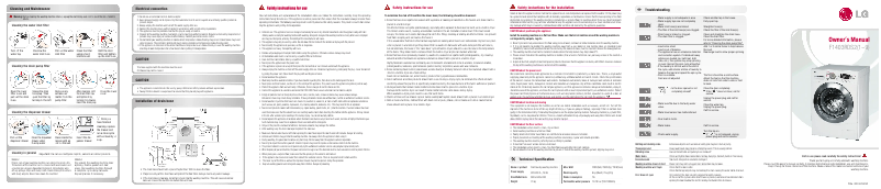 Page n°1 - Manuel utilisateur LG F1403RDS25