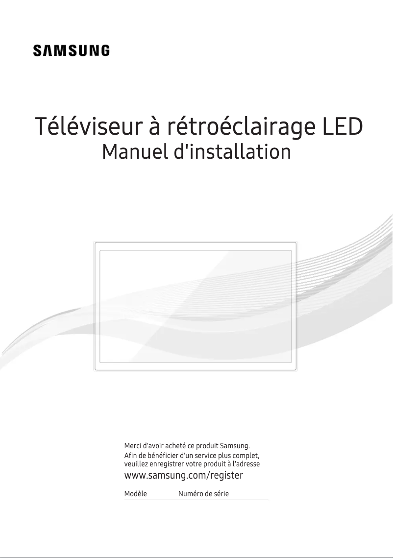 Page 1 de la notice Manuel utilisateur Samsung HG40EE89UAC