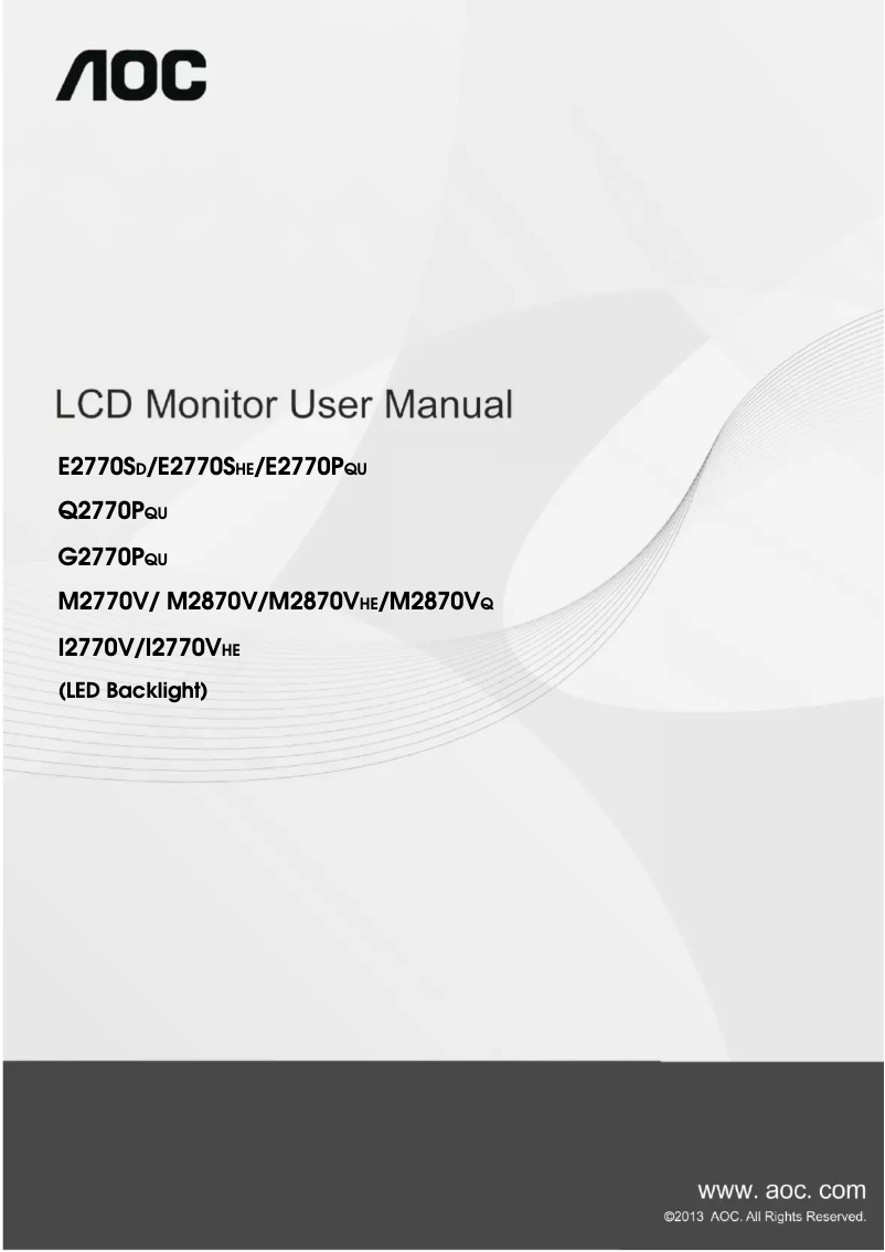 Image de la première page du manuel de l'appareil G2770PQU