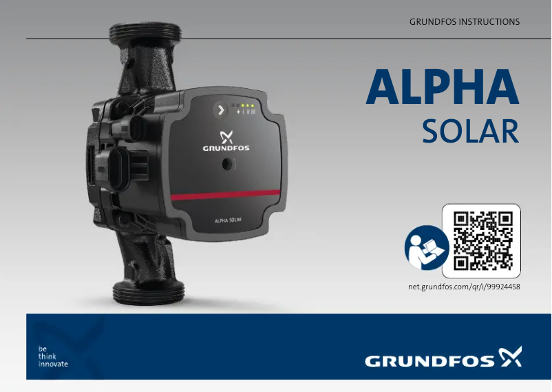 Page n°1 - Manuel utilisateur Grundfos ALPHA SOLAR