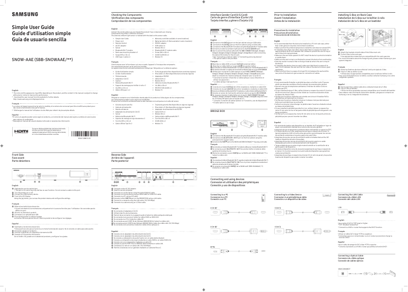 Página 1 del manual Manual de usuario Samsung SNOW-AAE