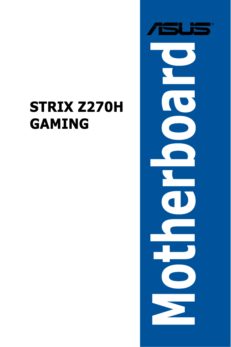 Page 1 de la notice Manuel utilisateur Asus STRIX Z270H GAMING