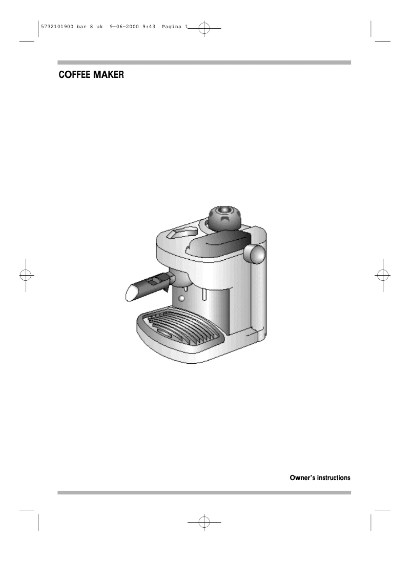 Page n°1 - Manuel utilisateur DeLonghi Bar 8 IS Firenze