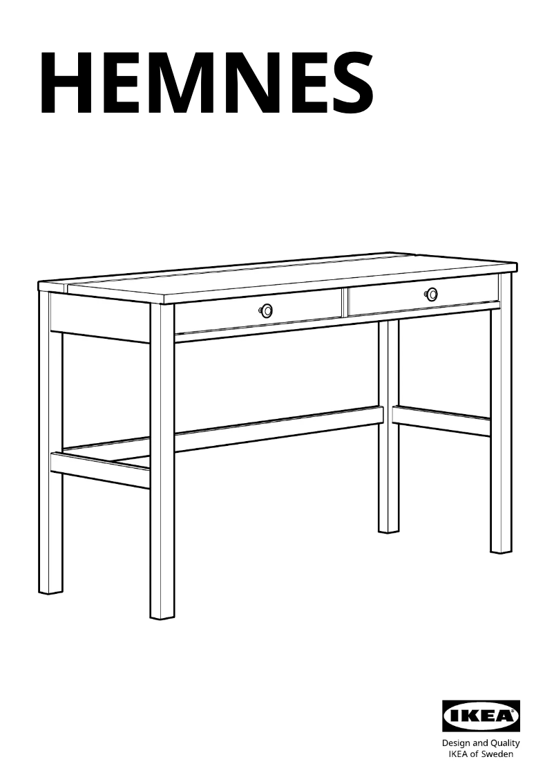 Page 1 de la notice Manuel utilisateur Ikea HEMNES 303.632.21
