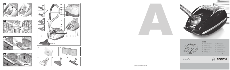 Page n°1 - Manuel utilisateur Bosch Free'e BSGL52232