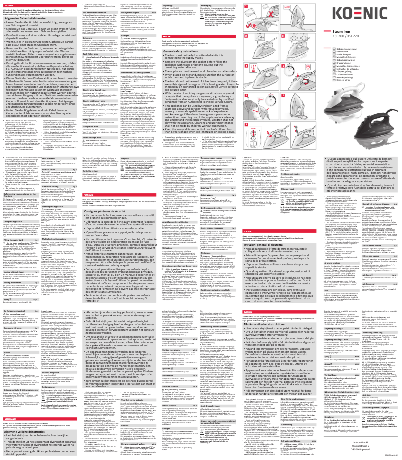 Page 1 de la notice Manuel utilisateur Koenic KSI 220