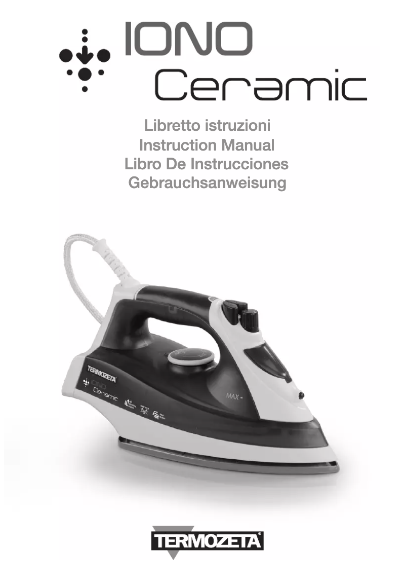 Page 1 de la notice Manuel utilisateur Termozeta Iono Cermamic