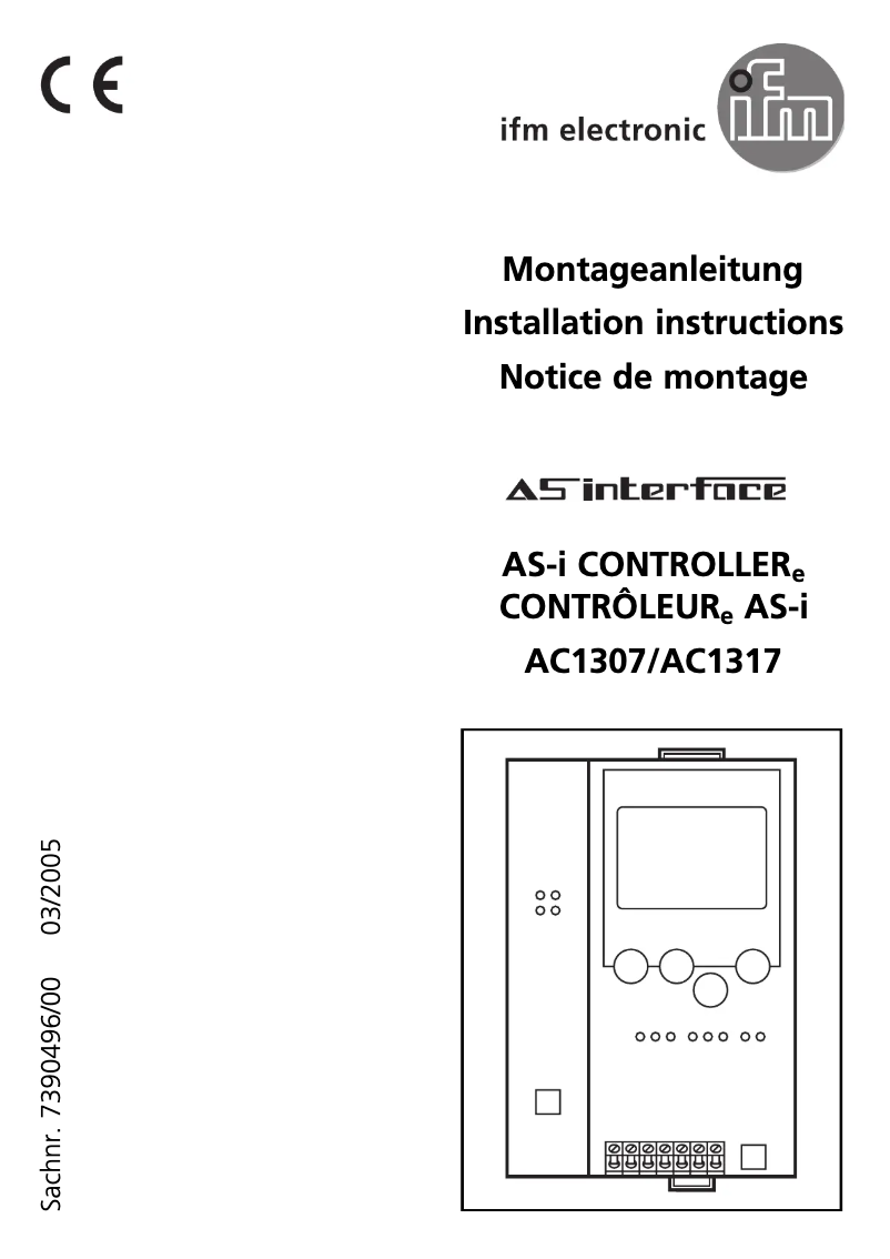 Page n°1 - Manuel utilisateur IFM AC1307
