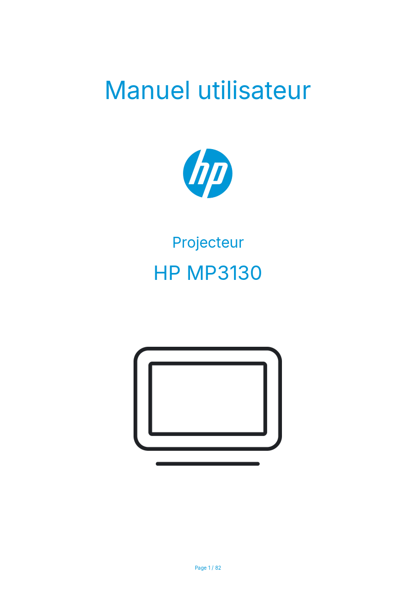 Page n°1 - Manuel utilisateur HP MP3130