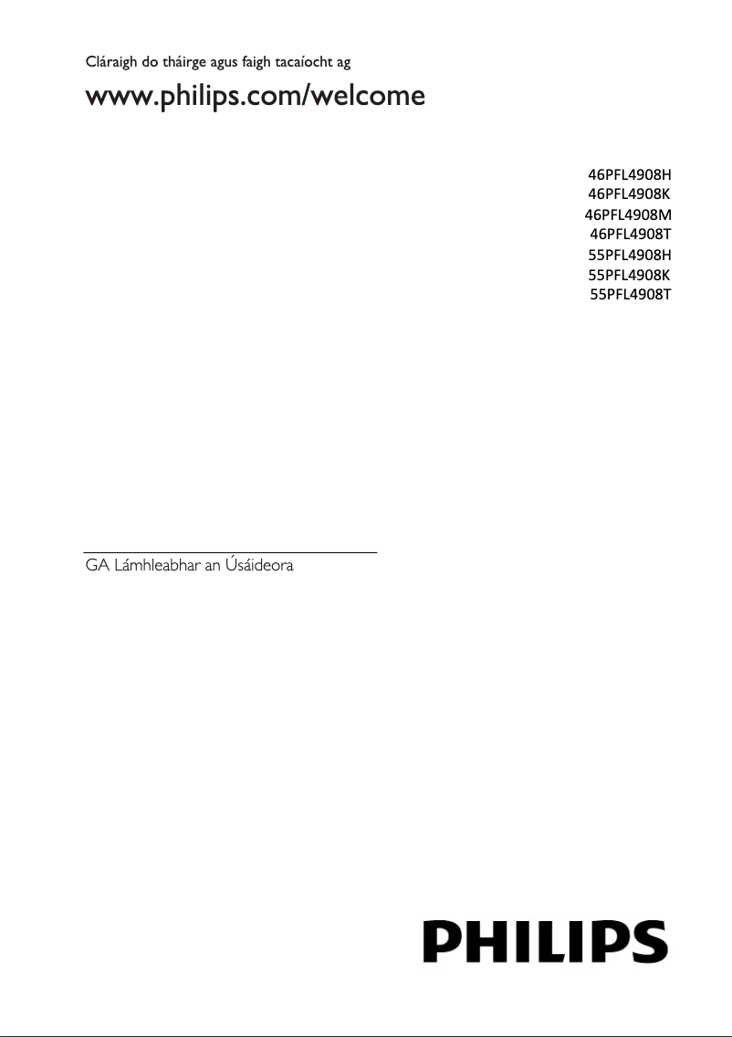 Imagen de la primera página del manual del dispositivo 46PFL4908H