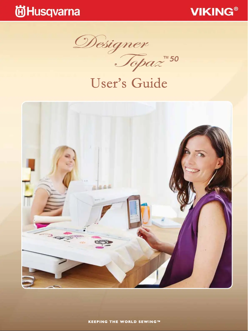 Page n°1 - Manuel utilisateur Husqvarna-Viking Designer Topaz 50