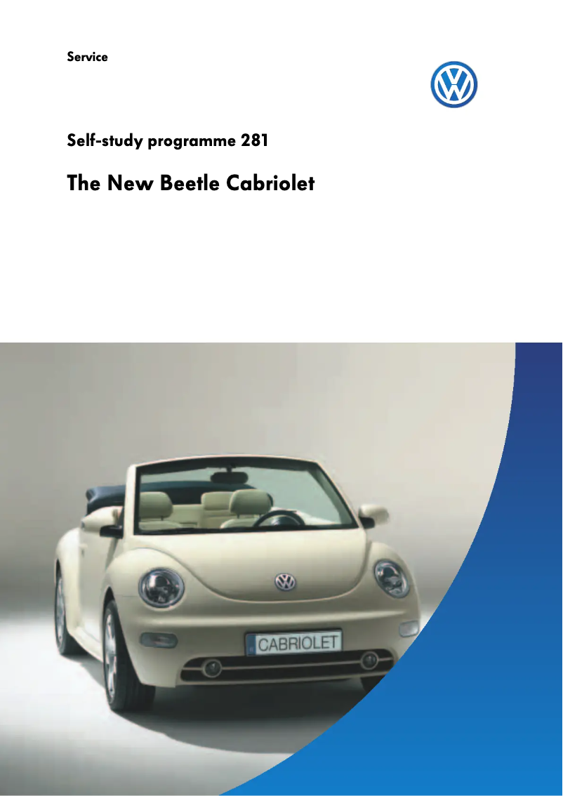 Imagen de la primera página del manual del dispositivo Beetle Cabriolet (2003)
