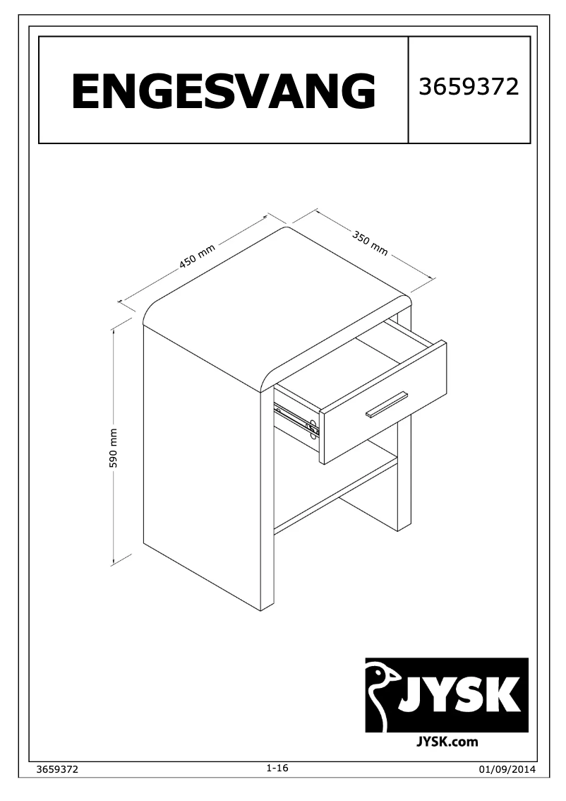 Page 1 de la notice Manuel utilisateur JYSK Engesvang