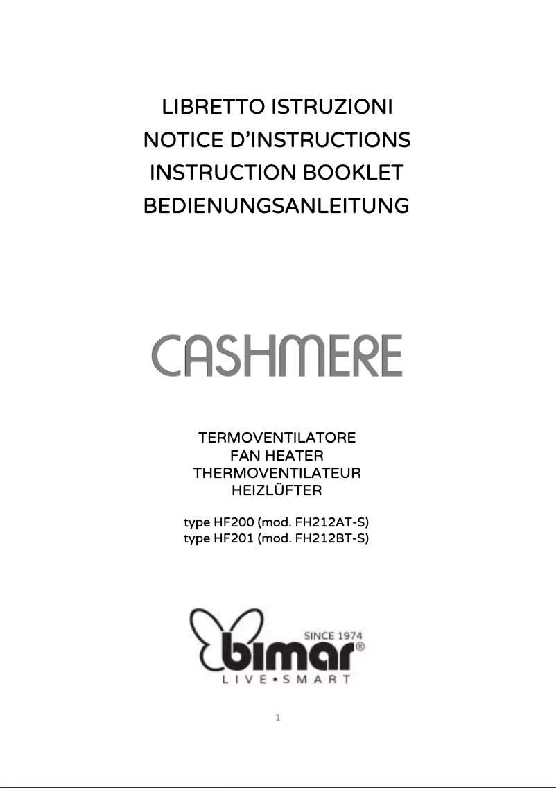 Page n°1 - Manuel utilisateur Bimar HF200