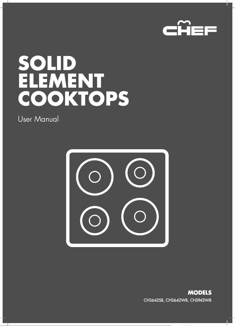 Page 1 de la notice Manuel utilisateur Chef CHS642WB