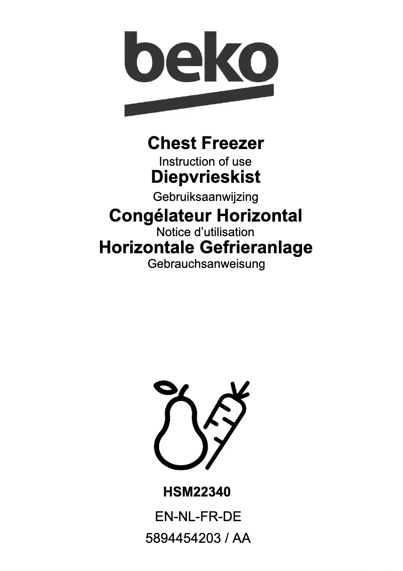 Page n°1 - Manuel utilisateur Beko HSM22340