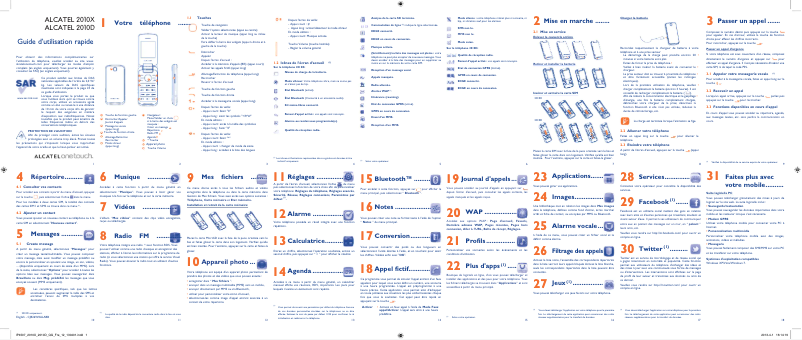 Page n°1 - Manuel utilisateur Alcatel One Touch 2010X