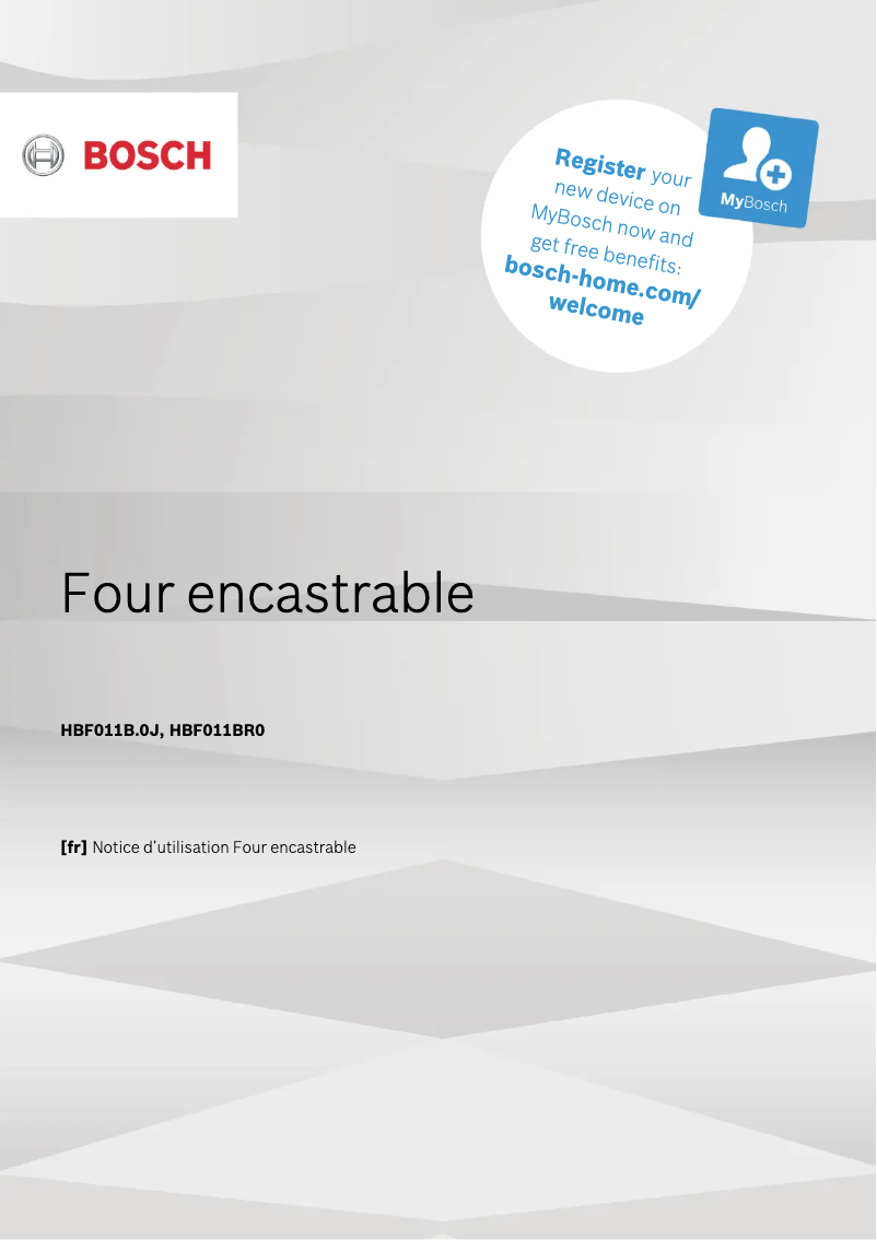 Image de la première page du manuel de l'appareil HBF011BR0