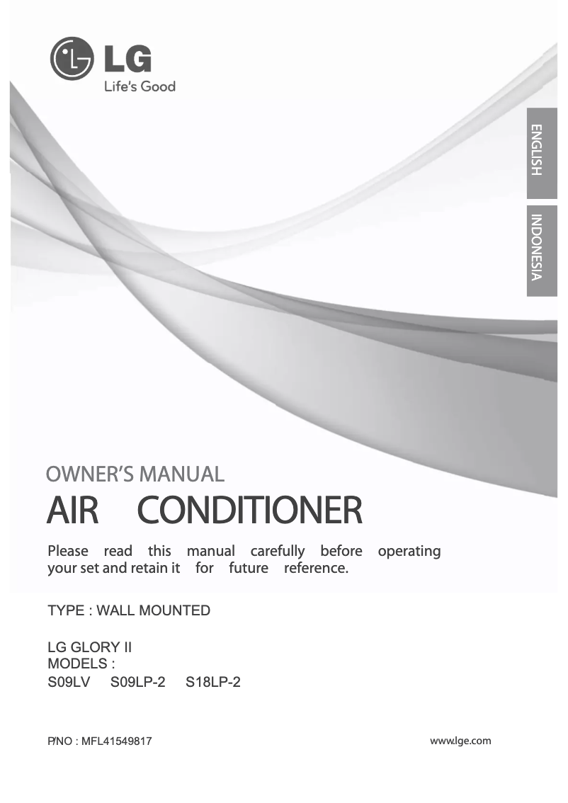 Page 1 de la notice Manuel utilisateur LG SN07LV